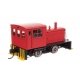 Plymouth ML-8 Industrial Switcher - Standard DC -- Red with Pilot Stripes, HO, WalthersMainline 10017