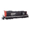 EMD GP9 - Standard DC -- Grand Trunk Western 4544 (black, white, orange), HO, WalthersProto 49804