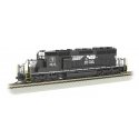 EMD SD40-2 w/DCC & Sound -- Norfolk Southern 3430 (black, white Horse Head Logo), HO, Bachmann Industries 67204