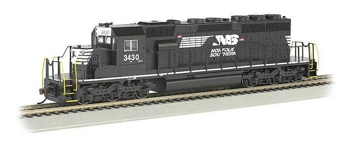 EMD SD40-2 w/DCC & Sound -- Norfolk Southern 3430 (black, white Horse Head Logo), HO, Bachmann Industries 67204