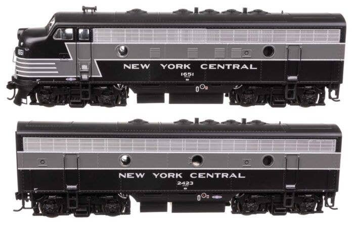 EMD F7 A-B Set - Standard DC -- New York Central 1651/2423, HO, WalthersMainline 11411