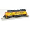 EMD GP40 - Standard DC -- Chessie System 4155 (yellow, vermillion, blue), HO, Bachmann Industries 63533