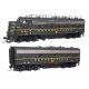 EMD FP7 & F7B Standard DC -- Pennsylvania Railroad EFP-15 9858A, EH-15 9858B (Brunswick Green, Key, HO, WalthersProto 49538