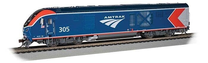 Siemens ALC-42 Charger - WowSound(R) and DCC -- Amtrak 305 (Phase VI 2021 blue, silver, red,, HO, Bachmann Industries 68302