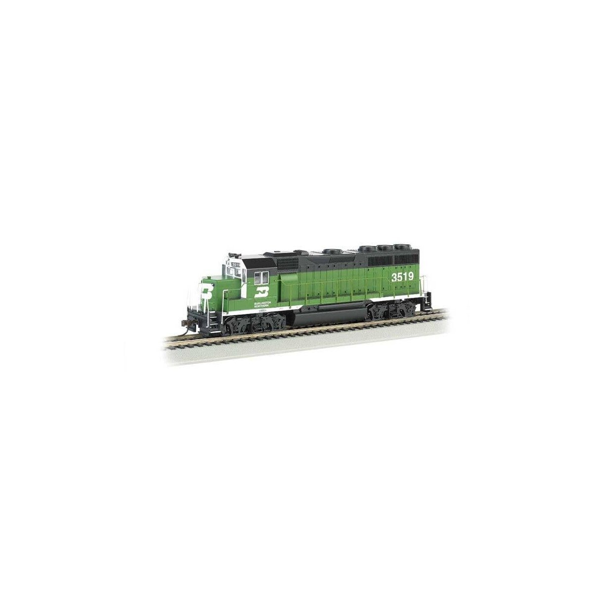 EMD GP40 - Standard DC -- Burlington Northern 3519 (Cascade Green, black, white), HO, Bachmann Industries 63503