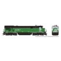 GE C36-7 - Sound and DCC -- Burlington Northern 5047 (Whiteface Scheme, Stripe Cascade Green, , HO, Rapido Trains Inc 42601