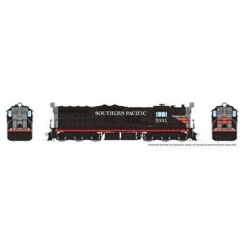 EMD SD7 High Nose - ESU LokSound and DCC -- Southern Pacific 5331 (Black Widow, black, silver,, HO, Rapido Trains Inc 50613