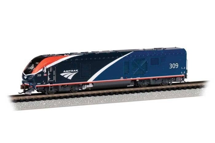 Siemens ALC-42 Charger - Econami(TM) Sound and DCC -- Amtrak 309 (Phase VII, blue, red, white, N, Bachmann Industries 68353