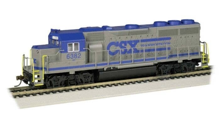 EMD GP40 - Sound and DCC - Sound Value -- CSX 6382 (Early Scheme, gray, blue), HO, Bachmann Industries 66307