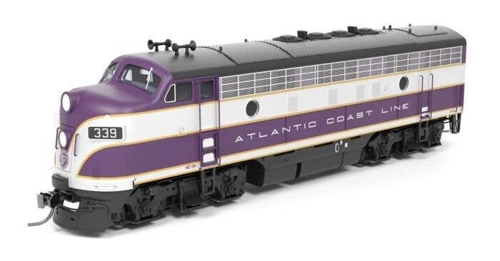 EMD F3 A-Unpowered B Set - Standard DC - Stealth -- Atlantic Coast Line 339, 339B (purpl, HO, Broadway Limited Imports 9651