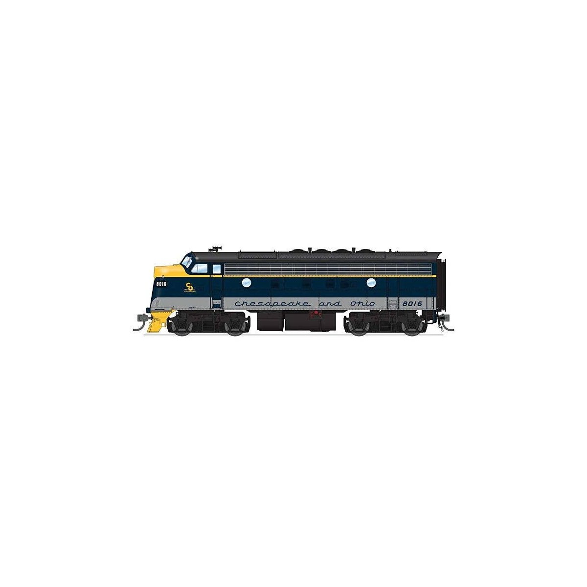 EMD F3A - Sound and DCC - Paragon4(TM) -- South Branch Valley Chesapeake & Ohio 8016 (re, HO, Broadway Limited Imports 9660