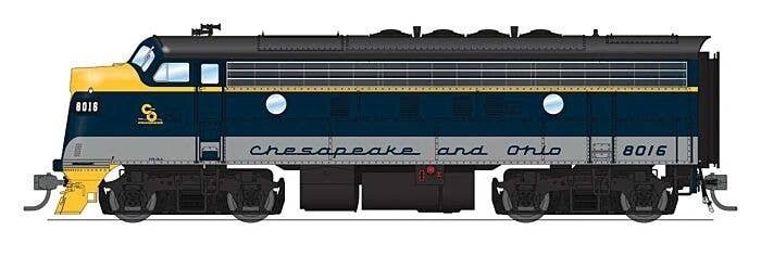 EMD F3A - Sound and DCC - Paragon4(TM) -- South Branch Valley Chesapeake & Ohio 8016 (re, HO, Broadway Limited Imports 9660