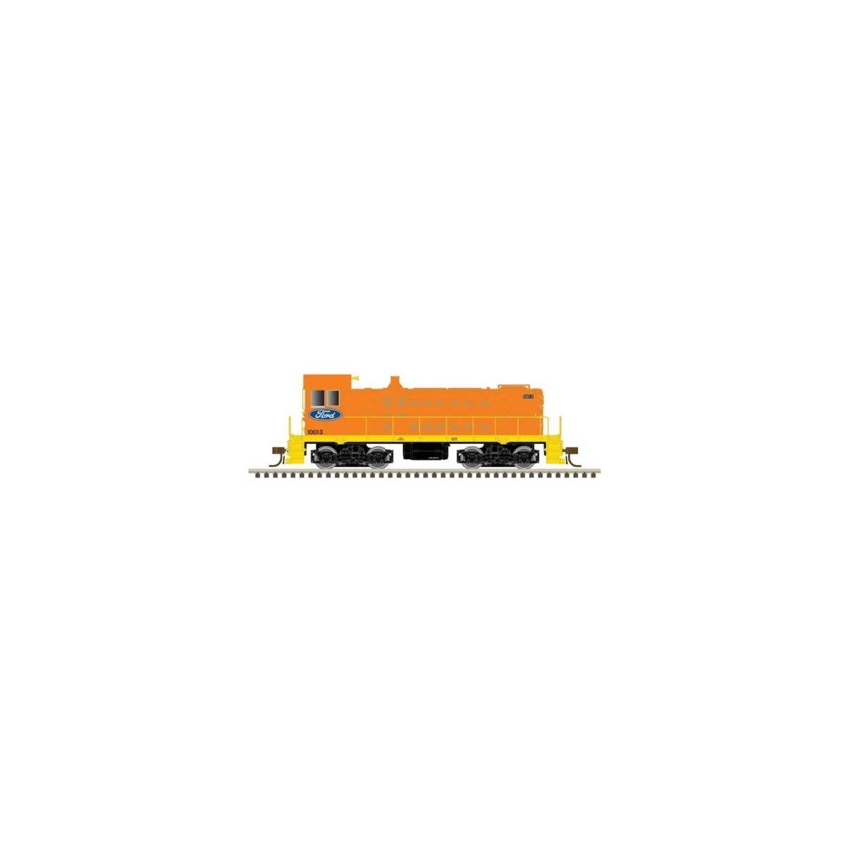 Alco S2 w/LokSound & DCC - Master(R) -- Ford(R) 10013 (orange, blue, white), N, Atlas Model Railroad Co. 40005729