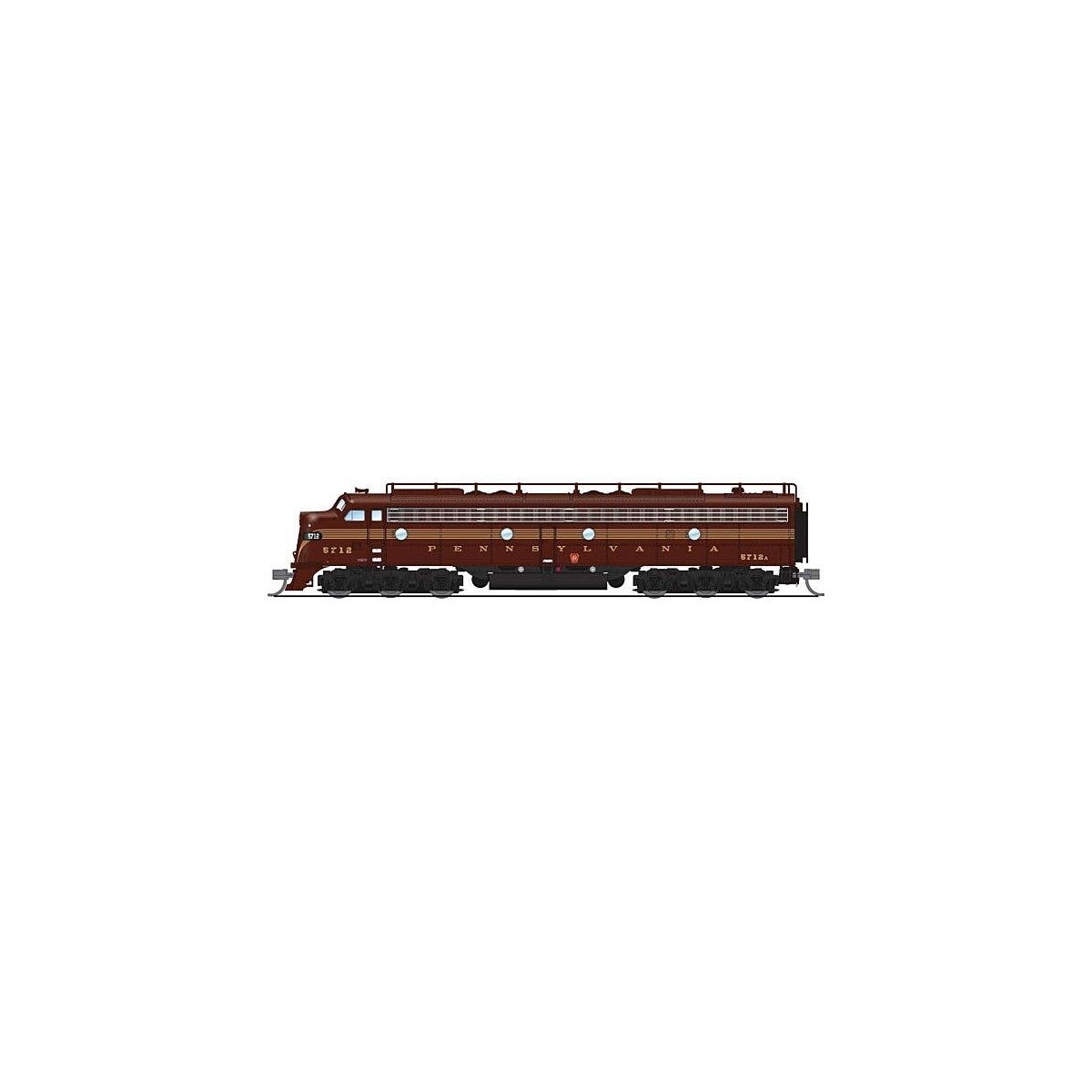 EMD E8A - Sound and DCC - Paragon4(TM) -- Pennsylvania Railroad 5716 (5-Stripe, Tuscan, g, N, Broadway Limited Imports 8823