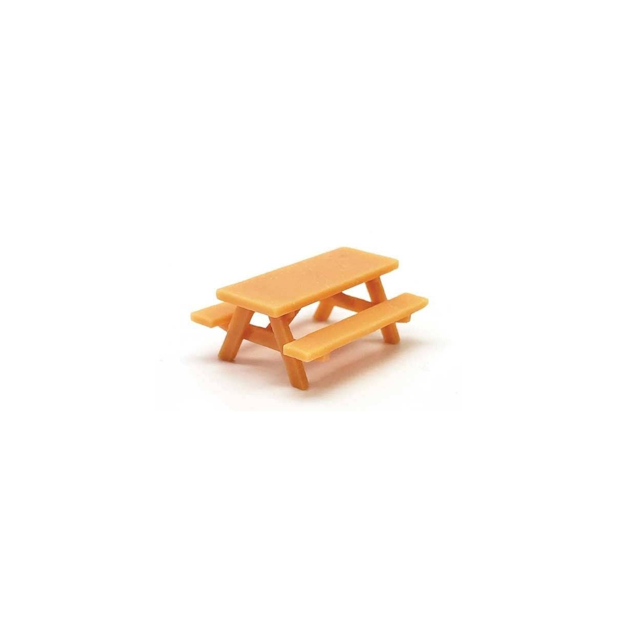 Picnic Table -- Unpainted 3D Printed Part, HO, ALL SCALE MINIATURES 871988
