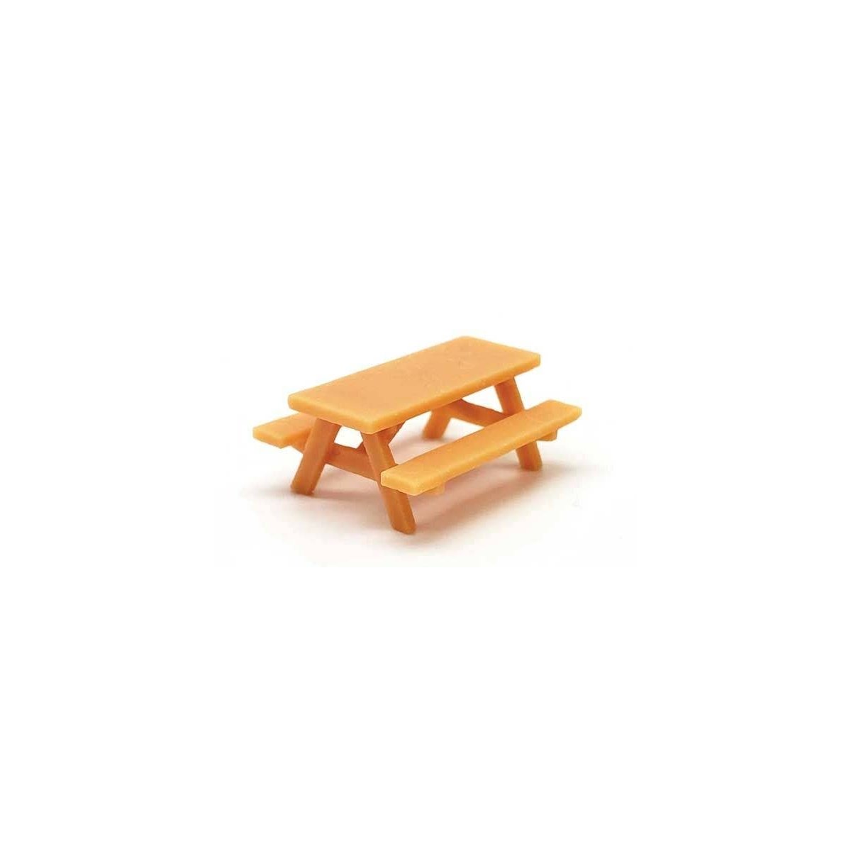 Picnic Table -- Unpainted 3D Printed Part, N, ALL SCALE MINIATURES 1601988