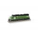 EMD GP40 - Econami Sound and DCC -- Burlington Northern 3030 (Cascade Green, black, white), N, Bachmann Industries 66360