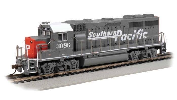 EMD GP40 - DCC -- Southern Pacific 3086 (gray, red, Speed lettering), HO, Bachmann Industries 60312