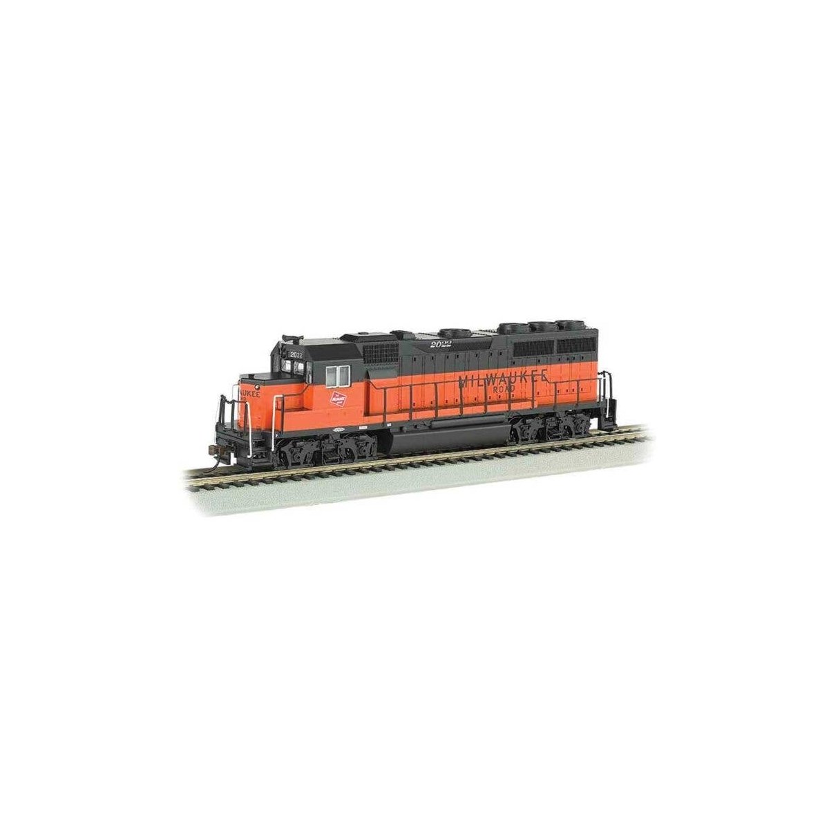 EMD GP40 - DCC -- Milwaukee Road 2022 (orange, black, Large Lettering), HO, Bachmann Industries 60316