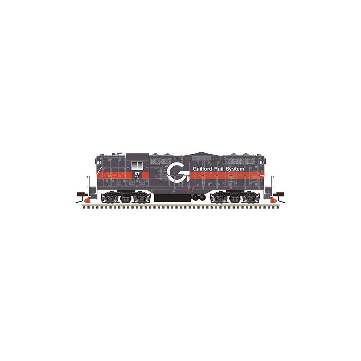 EMD GP7 - Standard DC - Classic(R) Silver -- Guilford Rail System ST 15 (gray, orang, HO, Atlas Model Railroad Co. 10003931