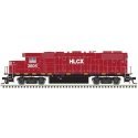 EMD GP38-2 - Standard DC - Silver -- Helm Leasing HLCX 3805 (red, black), HO, Trainman 10004561