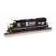 EMD GP40 - Standard DC -- Norfolk Southern 3053 (black, white, Operation Lifesaver), HO, Bachmann Industries 63535
