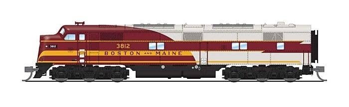 EMD E7A - Standard DC - Stealth Series -- Boston & Maine 3815 (As-Delivered, maroon, gray, N, Broadway Limited Imports 8791