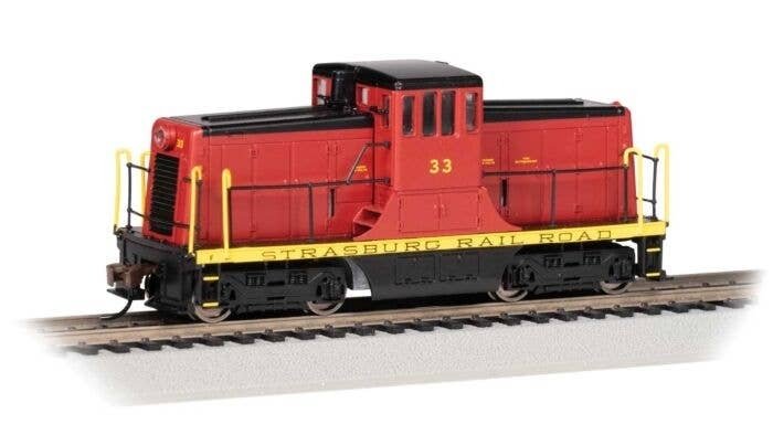 GE 44-Ton Switcher - Sound and DCC - Sound Value -- Strasburg 33 (red, yellow, black), HO, Bachmann Industries 68203
