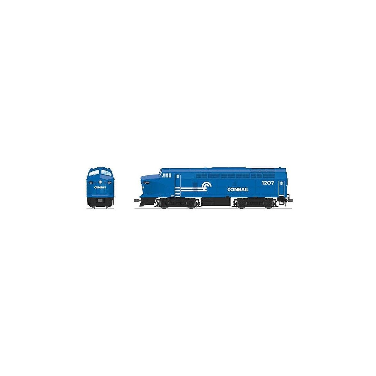 Baldwin RF16 Sharknose A-Unpowered B Set w/Sound & DCC - Paragon4(TM) -- Conrail 1207, 3, HO, Broadway Limited Imports 7702