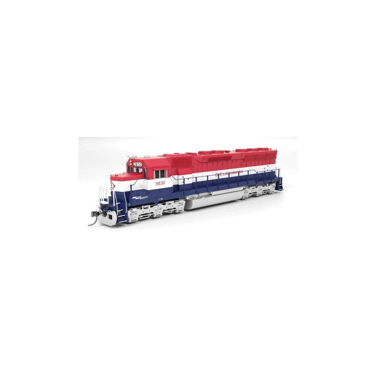 EMD SD45 - Sound and DCC - Paragon4(TM) -- Erie Lackawanna 3632 (Bicentennial, red, whit, HO, Broadway Limited Imports 9800
