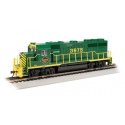 EMD GP40 - Sound and DCC -- Reading 3675 (green, yellow end striping), HO, Bachmann Industries 66310