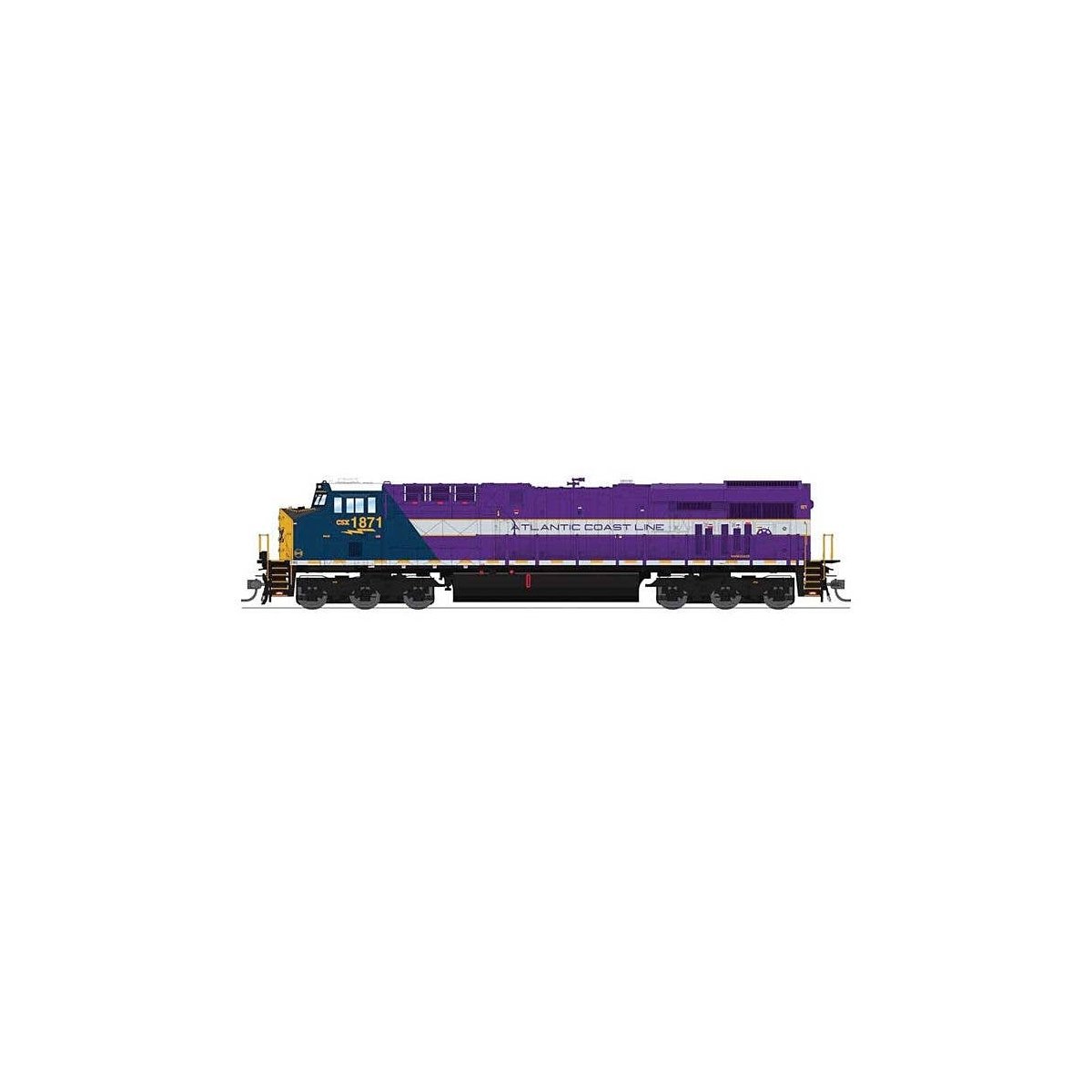 GE ES44AC GEVO - Sound and DCC - Paragon4(TM) -- CSX 1871 (Atlantic Coast Line Heritage,, HO, Broadway Limited Imports 9860