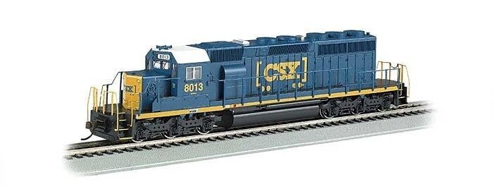 EMD SD40-2 w/DCC & Sound -- CSX 8013 (blue, yellow, Boxcar Logo), HO, Bachmann Industries 67202
