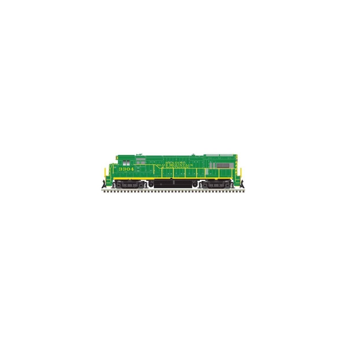 GE U33/36B - Sound and DCC - Master(R) Gold -- Reading & Northern 3304 (green, yellow, N, Atlas Model Railroad Co. 40005929