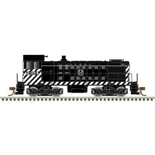 Alco S2 w/LokSound & DCC - Master(R) -- Santa Fe 2388 (black, white, blue), N, Atlas Model Railroad Co. 40005712