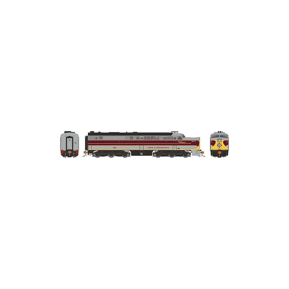 Alco PA1 - Standard DC -- Erie Lackawanna 852 (gray, maroon, yellow), HO, Rapido Trains Inc 23047