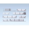 Metal Industrial Fencing, Era III -- 14-1/2′ 37cm Total Length, N, Faller Gmbh 272420