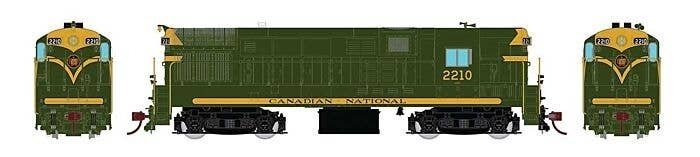 FM H16-44 Phase III - Standard DC -- Canadian National 2210 (green, gold), HO, Rapido Trains Inc 44027