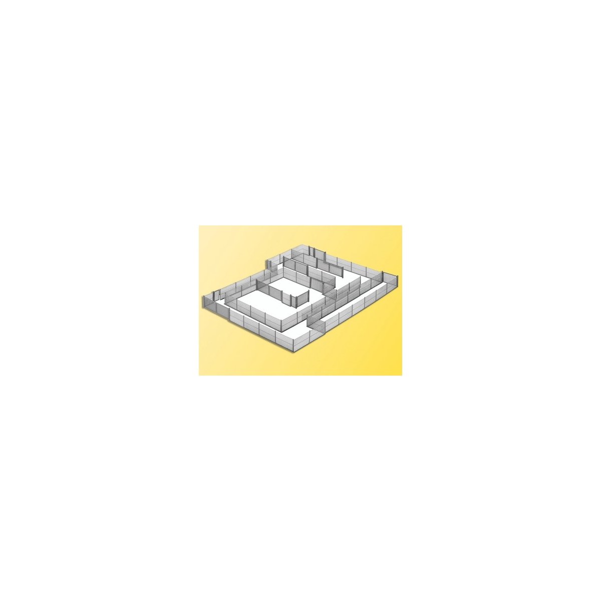 Mesh Fencing - 3.3 Yards 3m -- Gray, HO, Kibri 38605