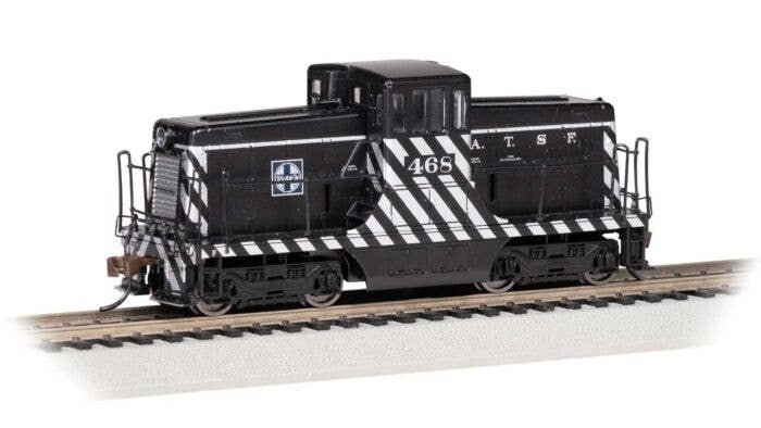 GE 44-Ton Switcher - Sound and DCC - Sound Value -- Atchison, Topeka & Santa Fe 468 (Zebra S, HO, Bachmann Industries 68202