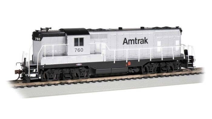 EMD GP7 - Standard DC -- Amtrak 760 (MOW Scheme silver, black), HO, Bachmann Industries 69101