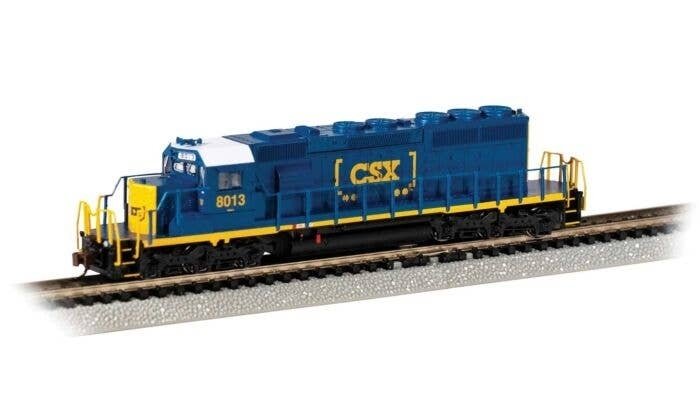 EMD SD40-2 - Econami(TM) Sound and DCC -- CSX 8013 (blue, yellow, Boxcar Logo), N, Bachmann Industries 67075