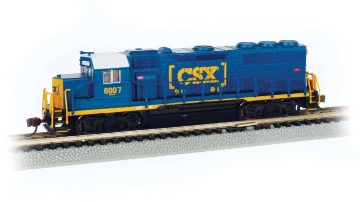 EMD GP40 - Econami Sound and DCC -- CSX 6007 (blue, yellow, Boxcar Logo), N, Bachmann Industries 66359