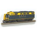EMD FT-A - Standard DC -- Santa Fe (blue, yellow), HO, Bachmann Industries 69603