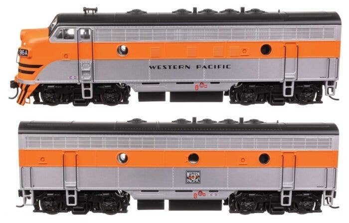 EMD F7 A-B Set - Standard DC -- Western Pacific 916A, 916B, HO, WalthersMainline 11418