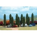 Poplar Trees pkg(10) -- Six 4-13/16` 12.2cm Four 3-13/16` 9.7cm Tall, HO, Busch Gmbh & Co Kg 6229