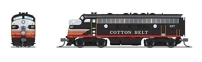 EMD F7 A-Unpowered B Set - Sound and DCC - Paragon4(TM) -- Cotton Belt SSW 927, 928 (Blac, N, Broadway Limited Imports 9250