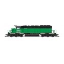 EMD SD40-2 Low Nose - Standard DC - Stealth -- BNSF Railway 1686 (Ex-BN Cascade Green, bl, N, Broadway Limited Imports 9483