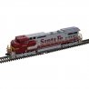 GE Dash 8-40CW - Standard DC - Master(R) Silver -- Santa Fe 923 (Warbonnet, red, silv, N, Atlas Model Railroad Co. 40005843