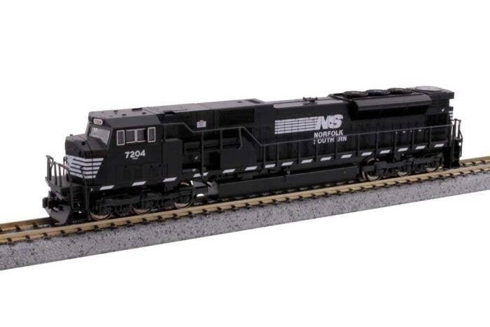 EMD SD80MAC - Standard DC -- Norfolk Southern 7218 (black, white, Dashed Sill Stripe), N, Kato USA Inc 1765517